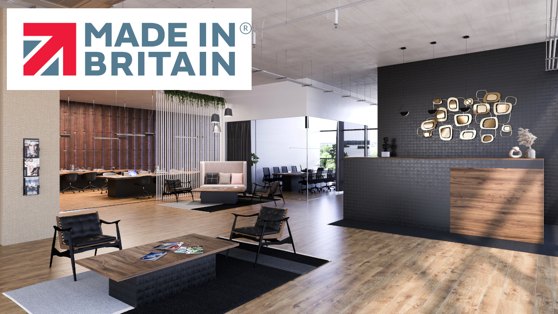 Morph reception desk and coffee table create a welcoming entrance, with and morph meeting table in the glass meeting room