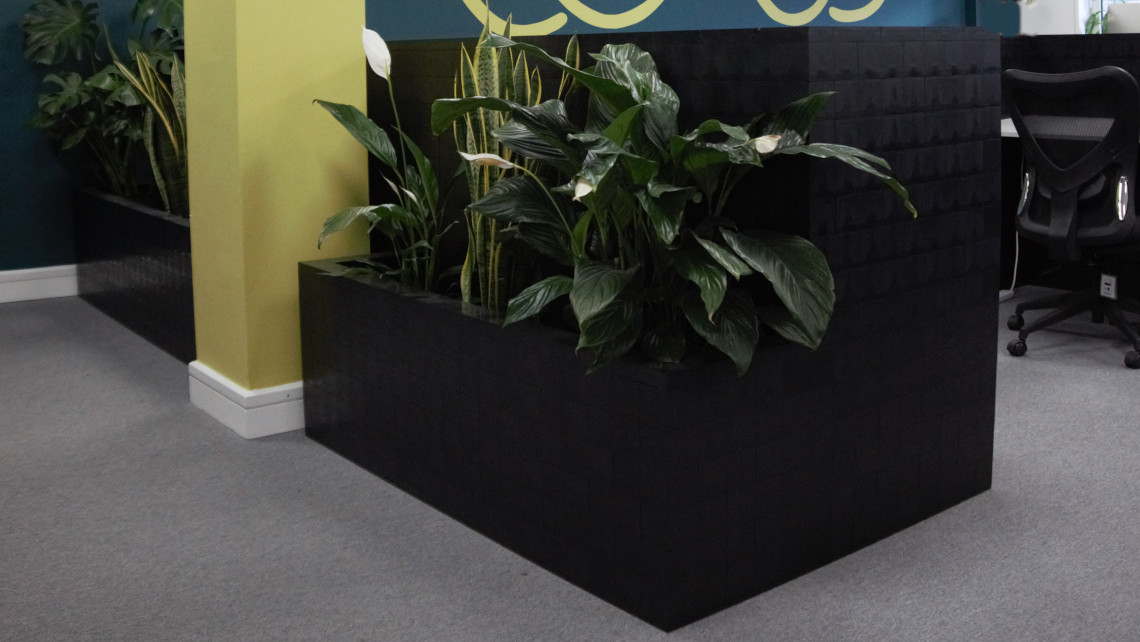 Morph Bespoke desks with planters