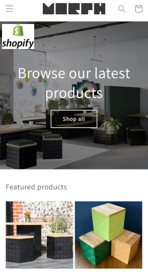 Morph Shopify store page